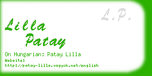 lilla patay business card